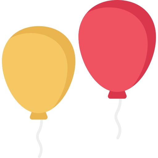 Zwei Ballons als Symbol für private Feiern